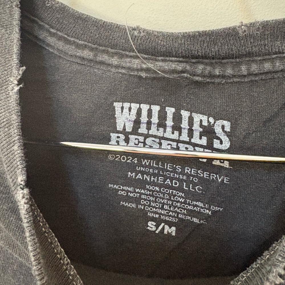 NWOT Urban Outfitters Willie's Reserve Cowboy Distressed Crew Neck Tee Size S/M - Picture 10 of 14